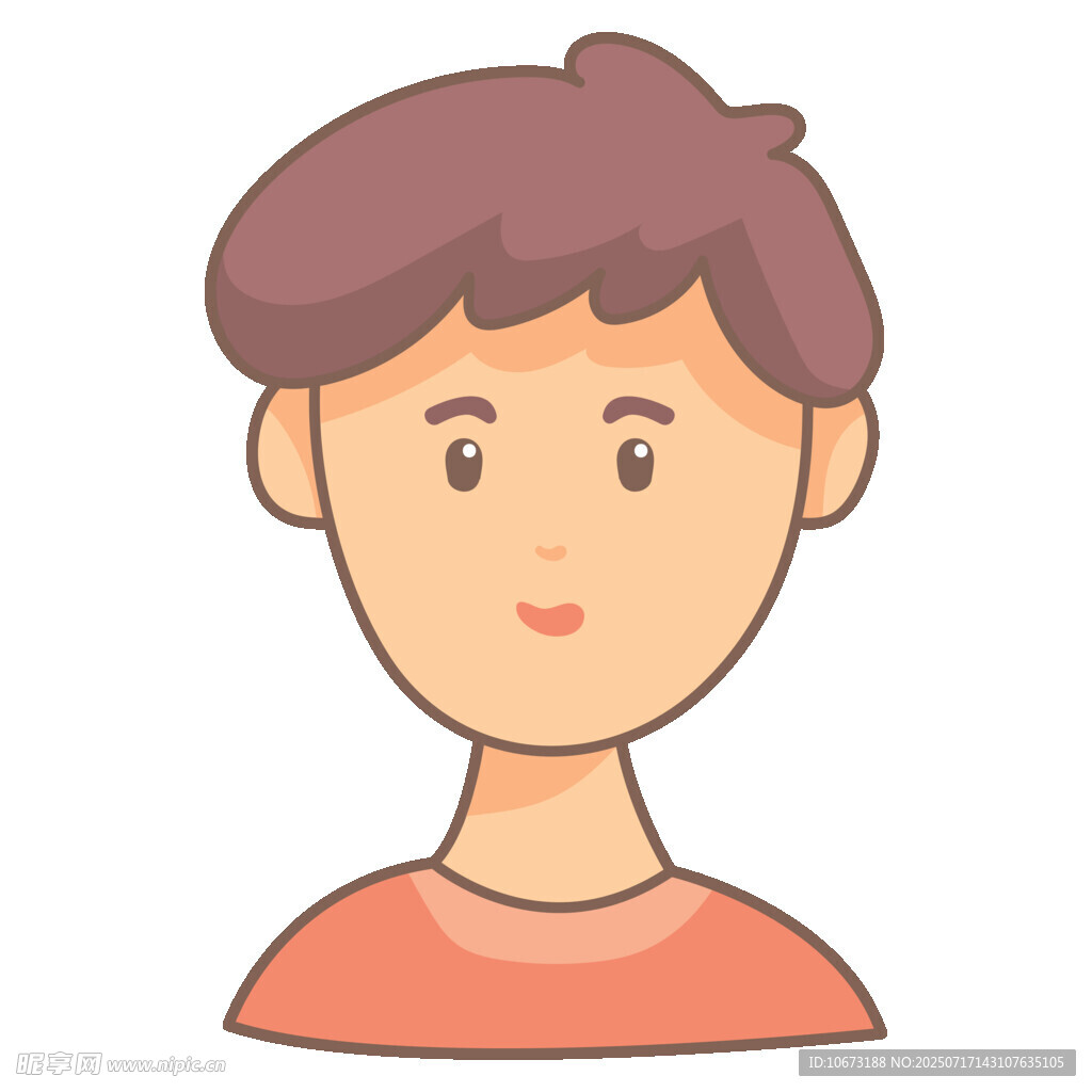卡通风格的男孩头像
