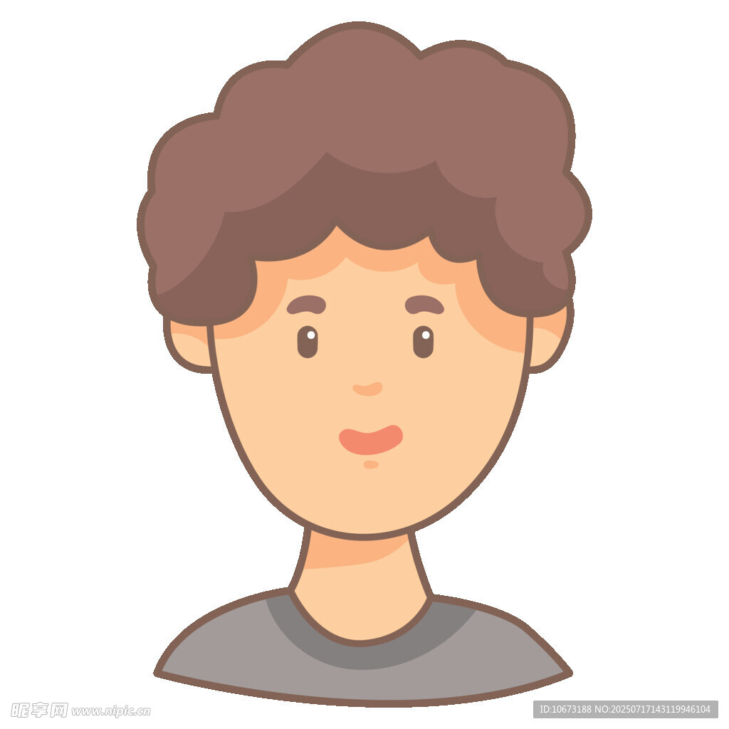 卡通风格男性头像