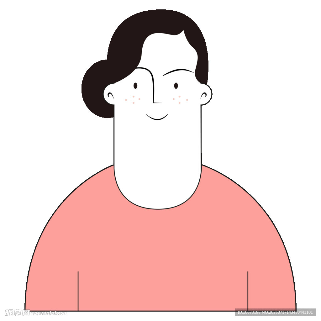 微笑的红衣女性头像