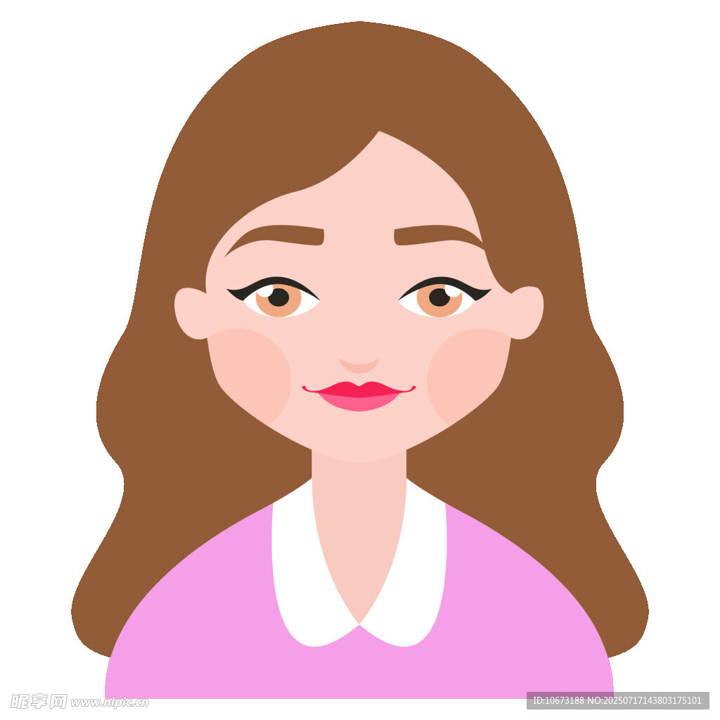 粉色上衣女性头像