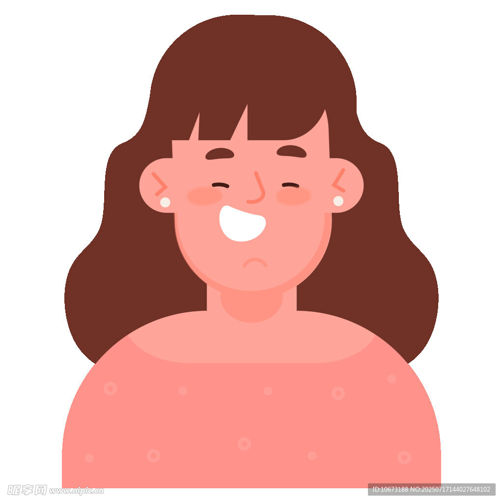 微笑的长发女性