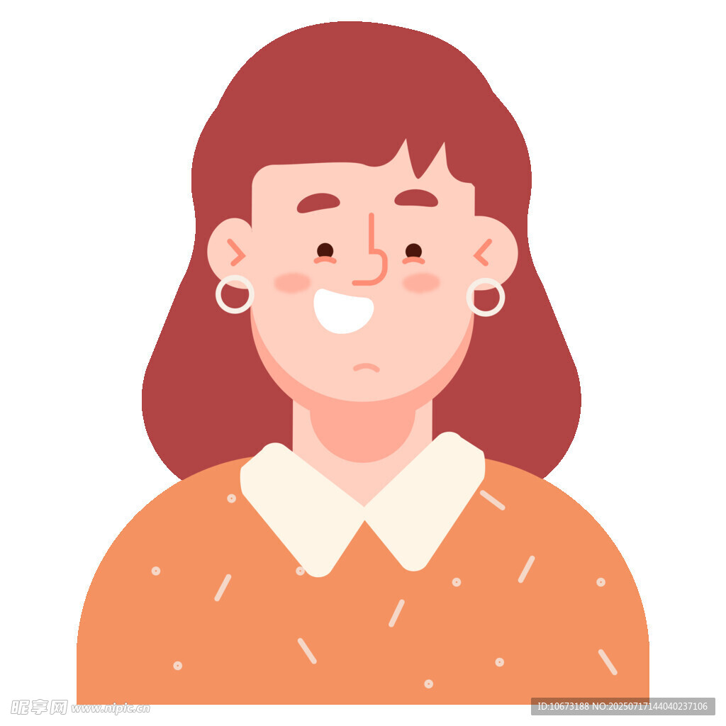 微笑的红衣女士