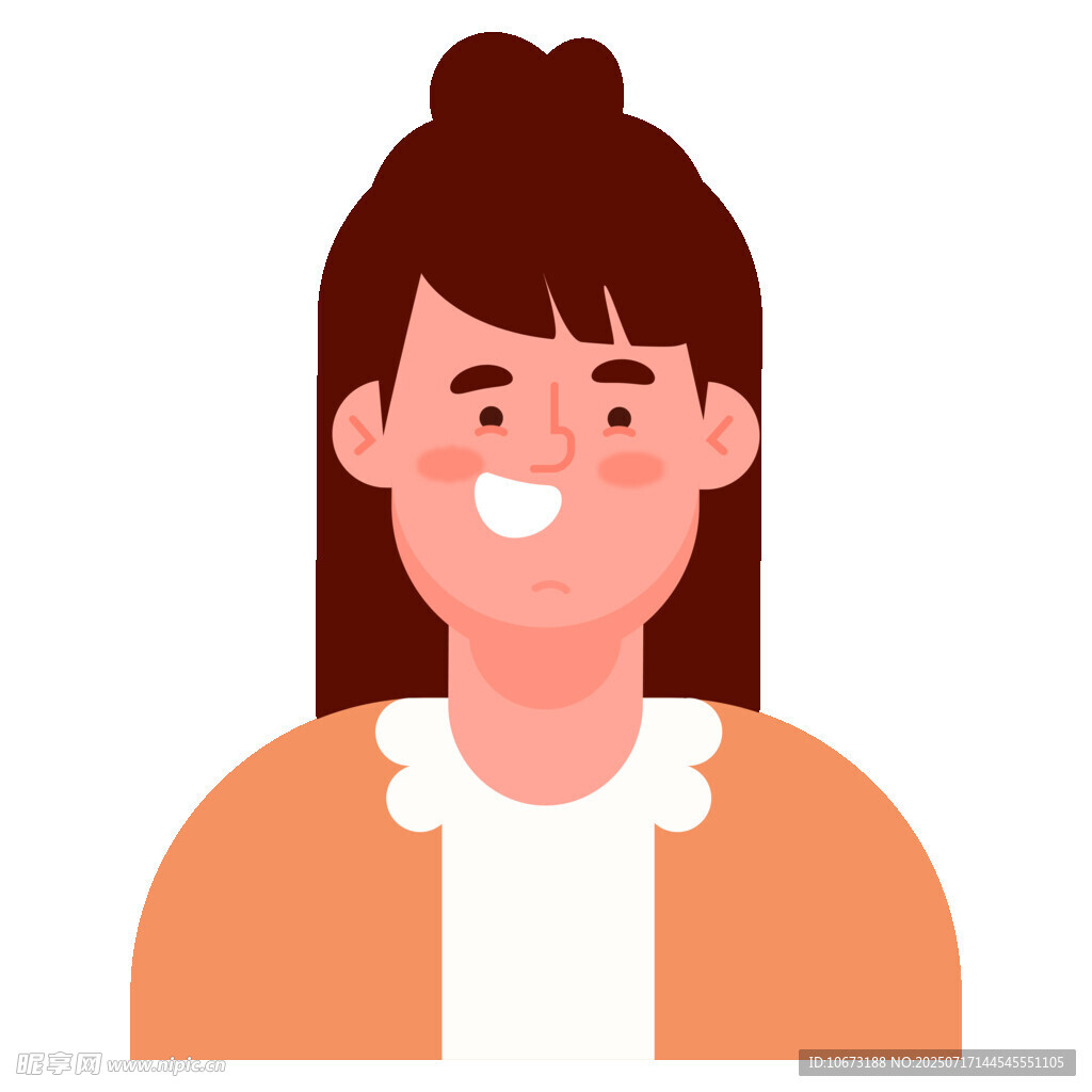 微笑的长发女孩