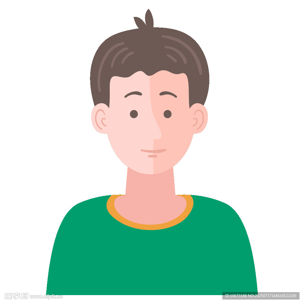 穿绿衣的男性头像