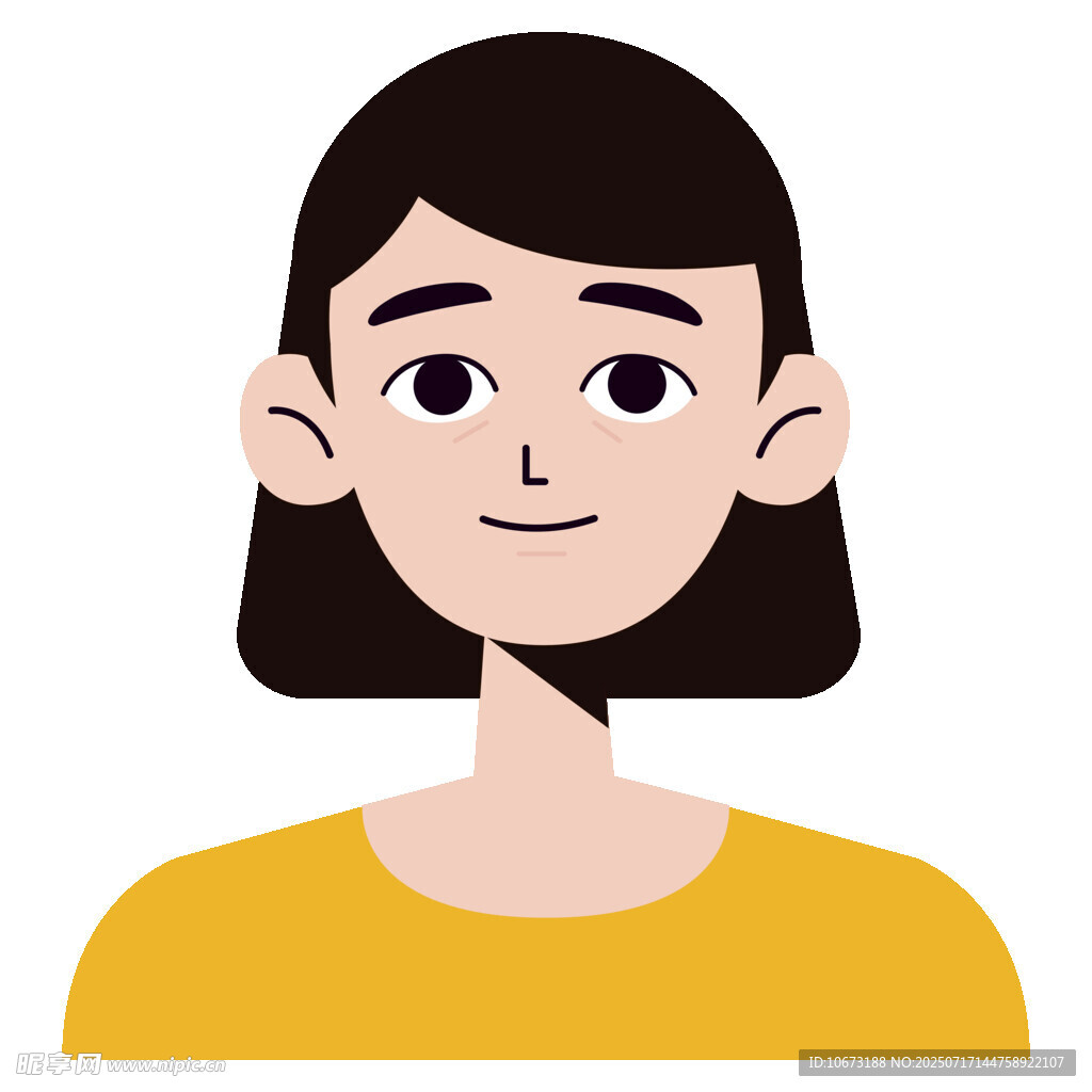 微笑短发女士头像