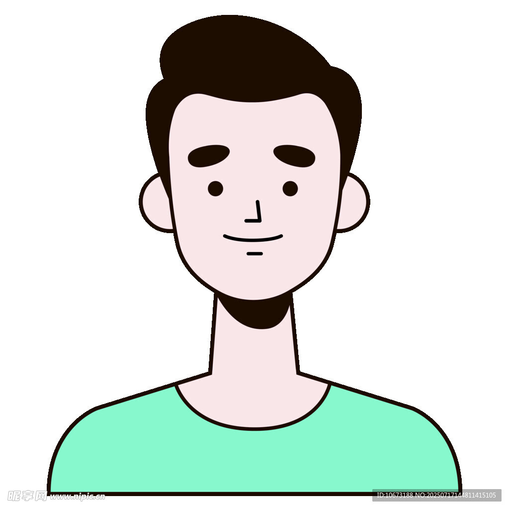 卡通风格男性头像
