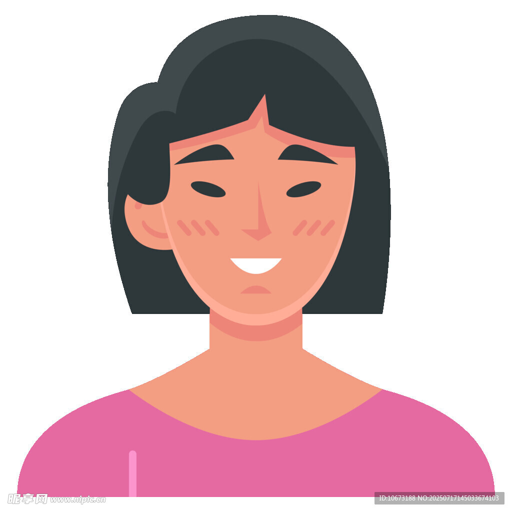 微笑的短发女性