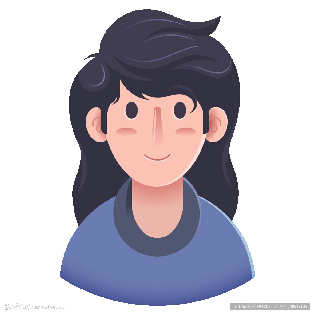 卡通风格女性头像