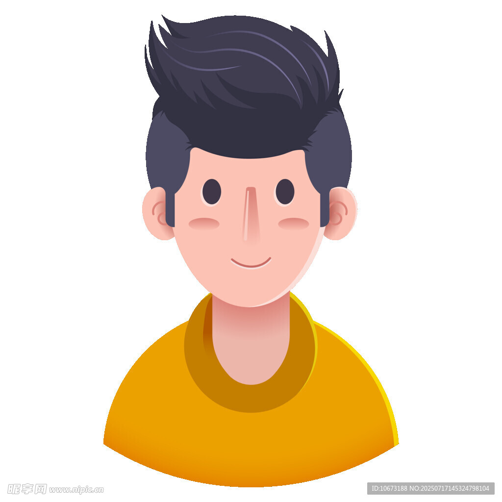 微笑的短发男性头像
