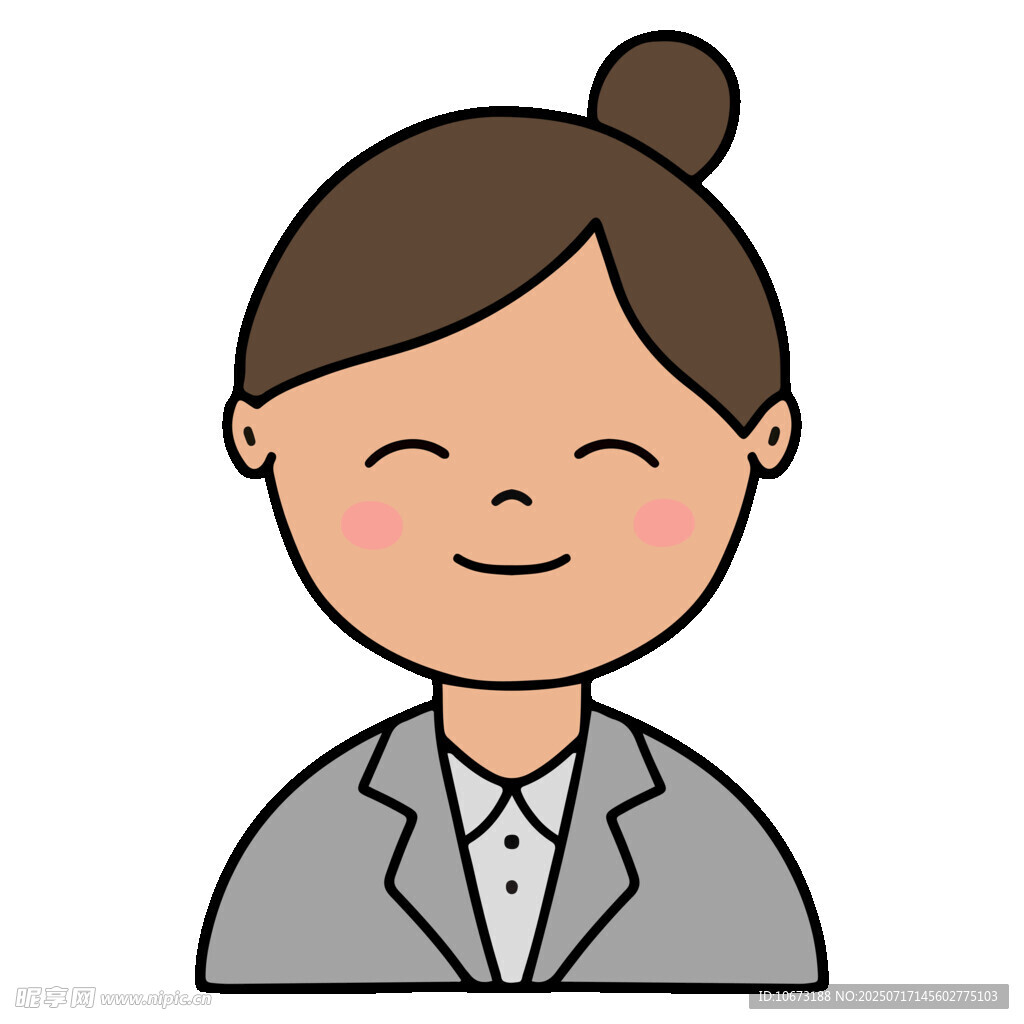 微笑女职员形象
