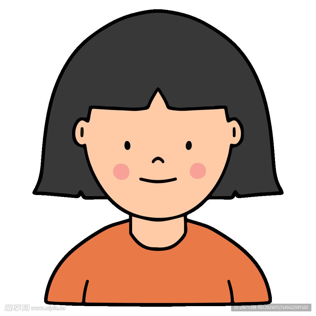 微笑的短发女孩