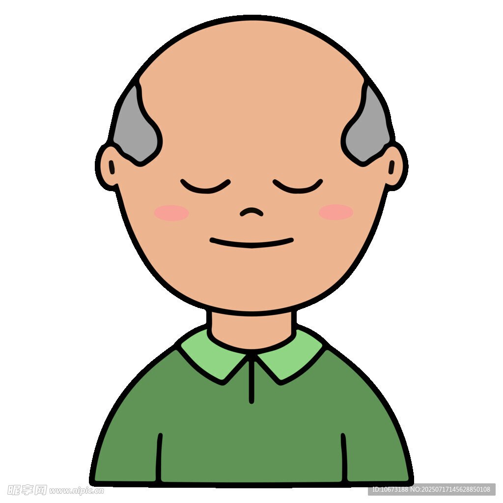 微笑的中年秃头男子