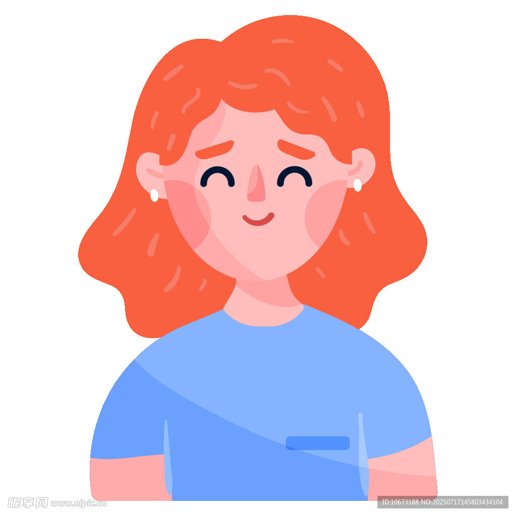 微笑红发女孩