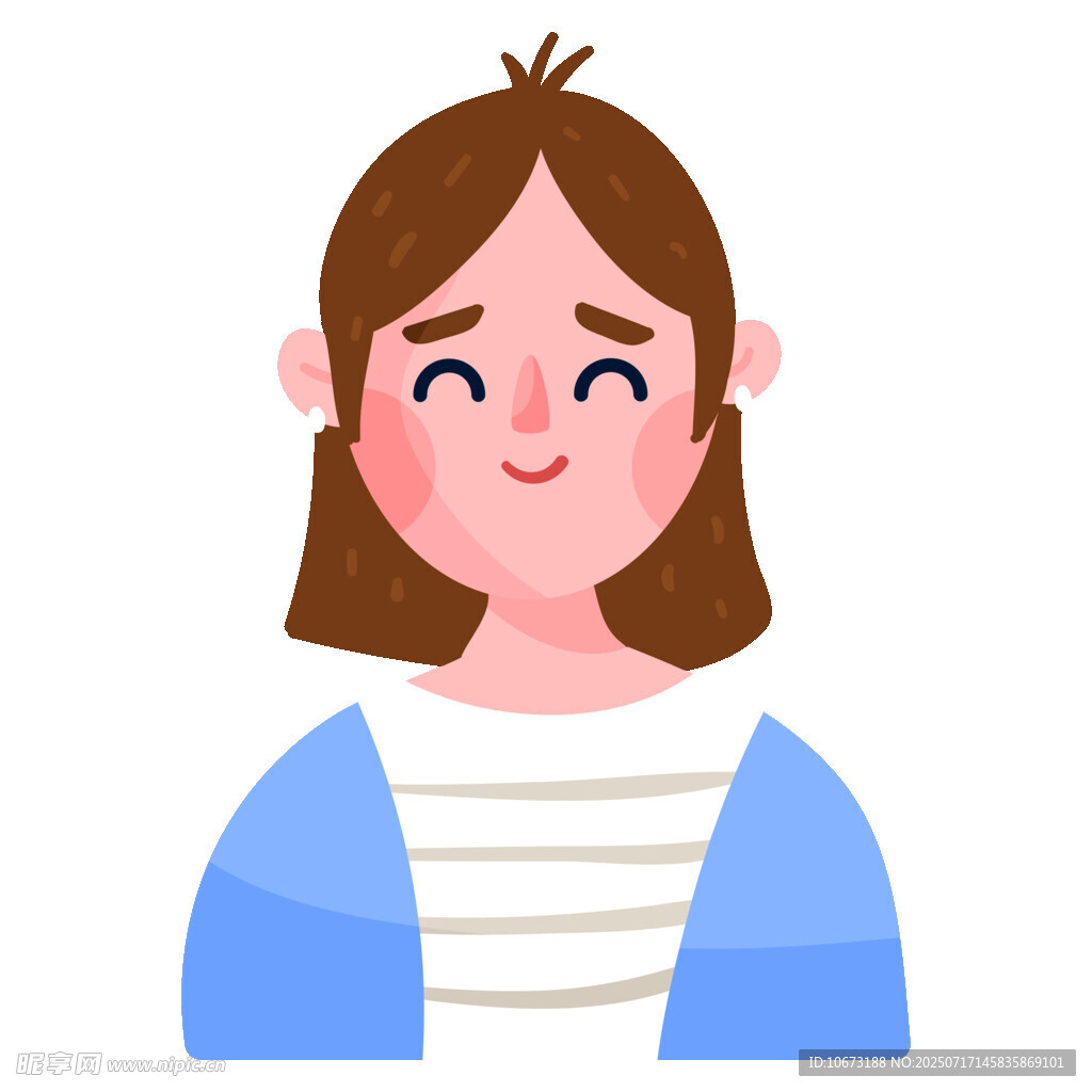 微笑的短发女生