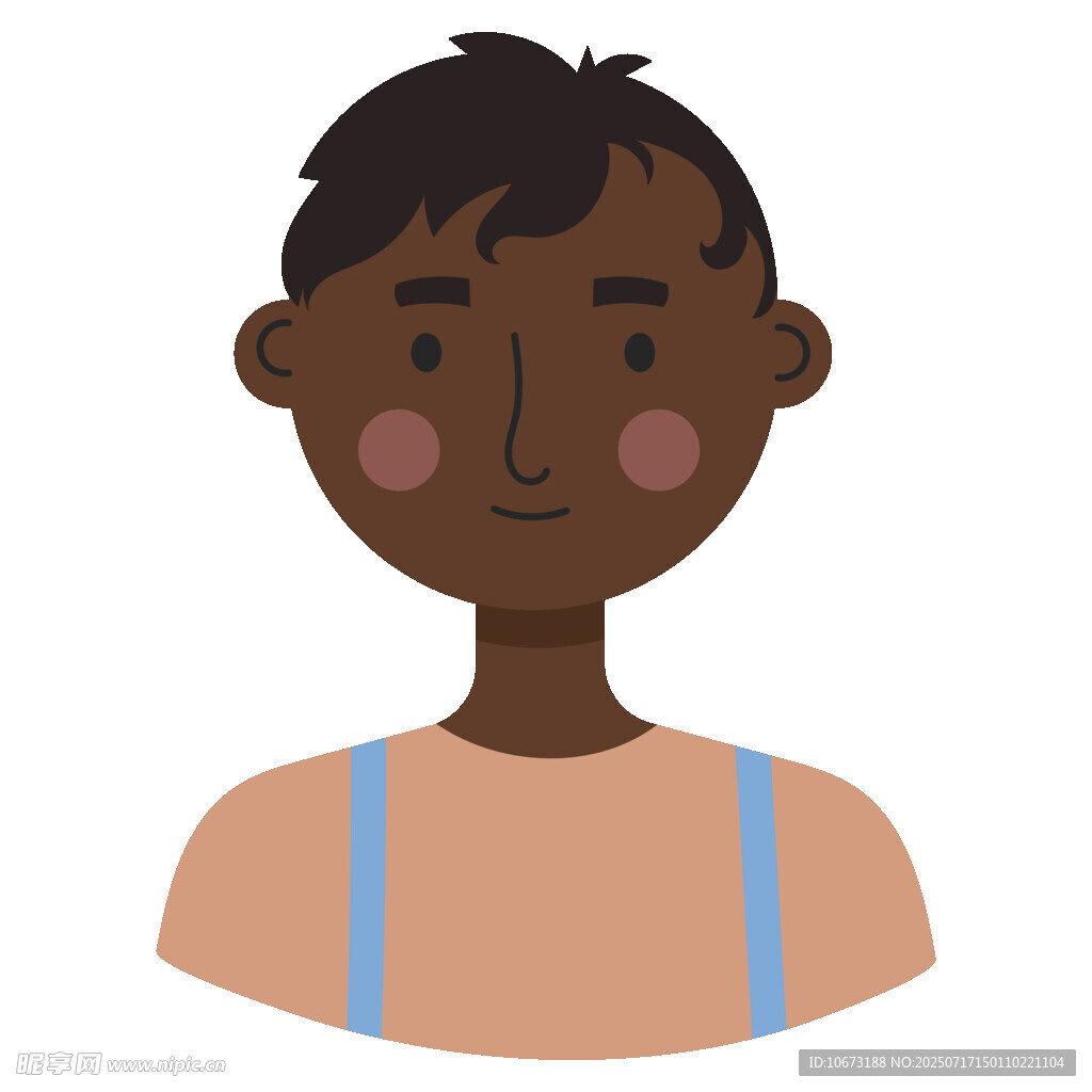 可爱的黑人小男孩形象