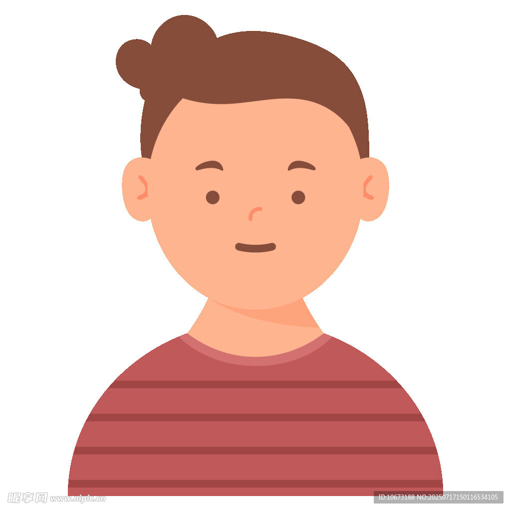 条纹上衣的微笑男孩