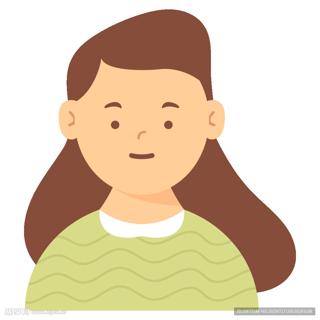 微笑的长发女孩
