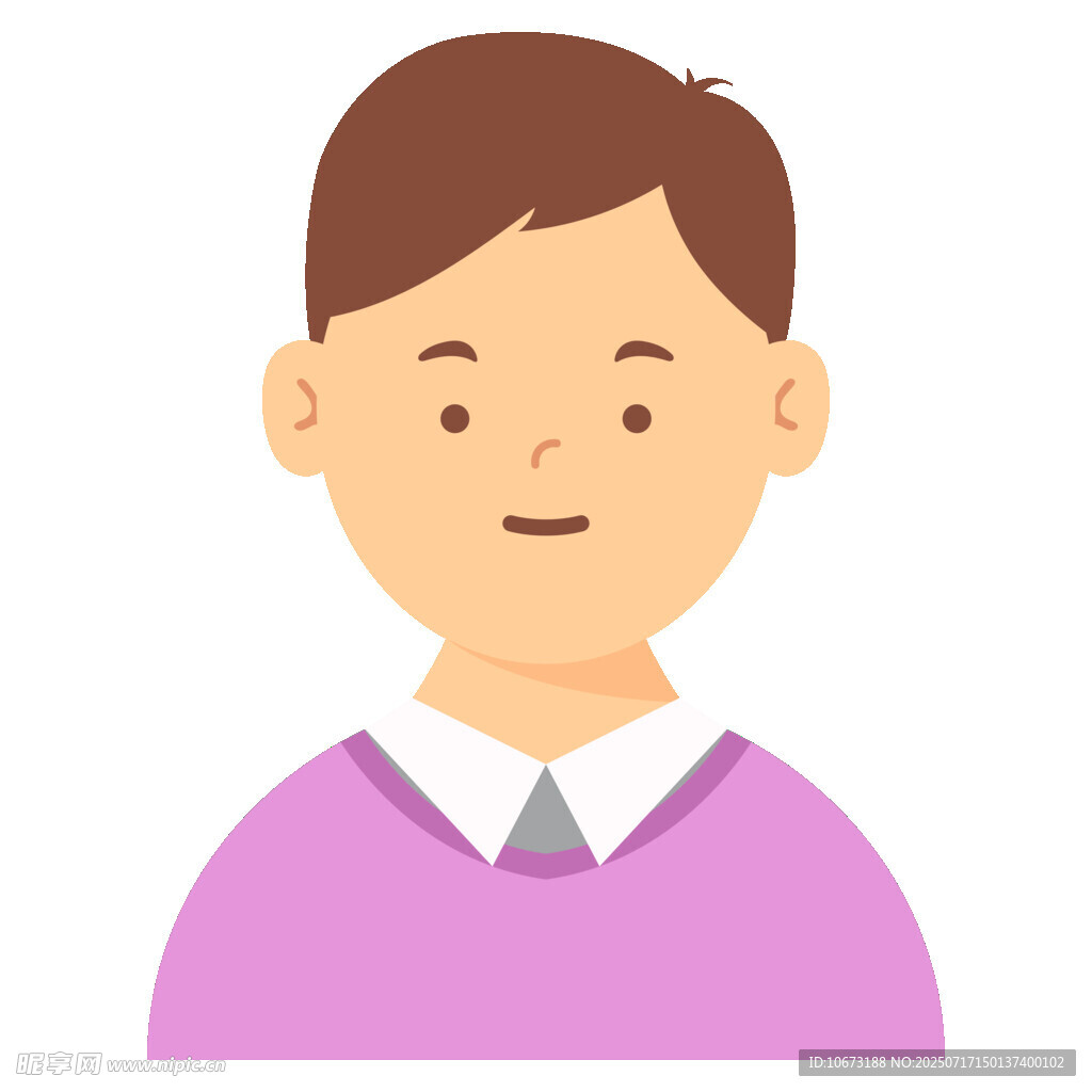 穿紫色毛衣的男性头像