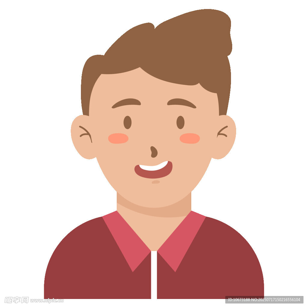 微笑的红衣男子头像