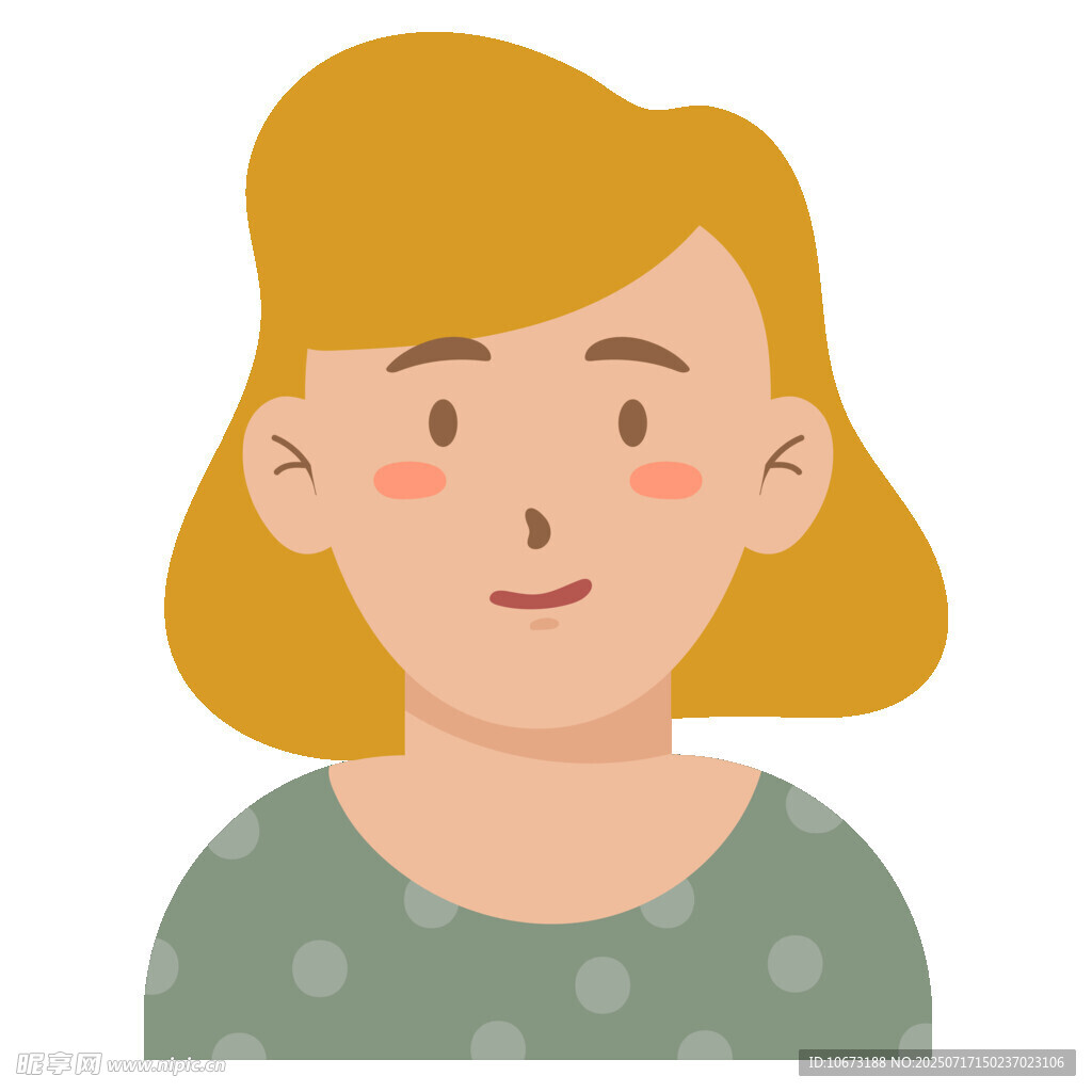 微笑的短发女士头像