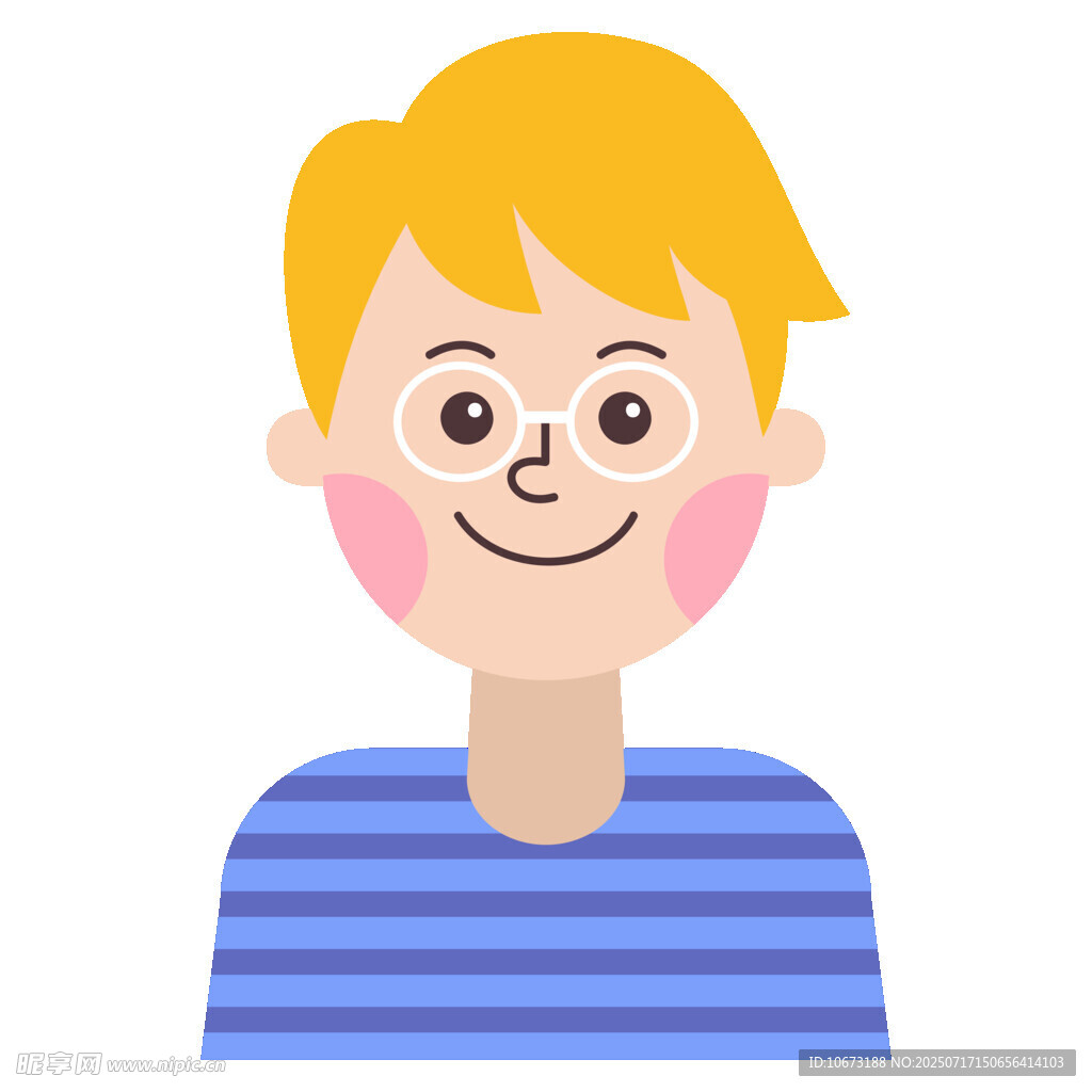 微笑的条纹衫男孩