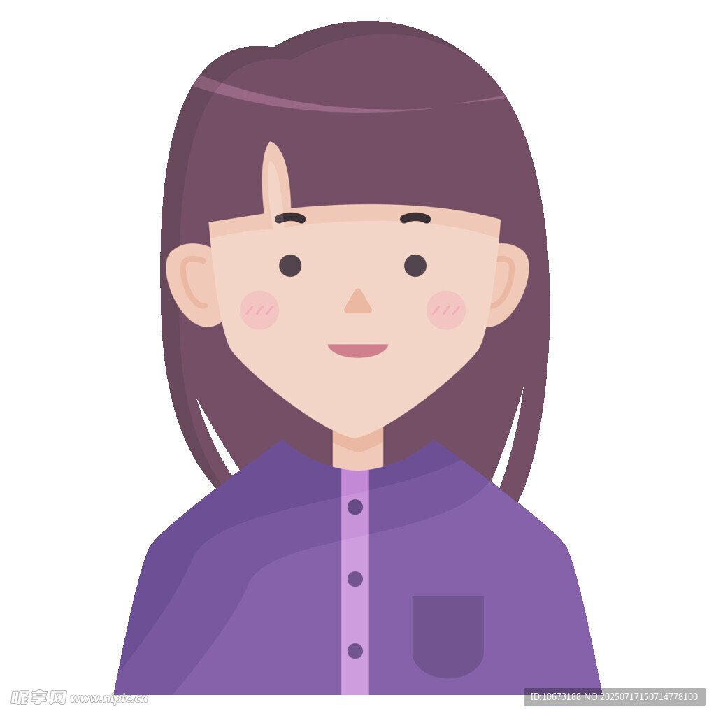 穿紫衣的微笑女孩