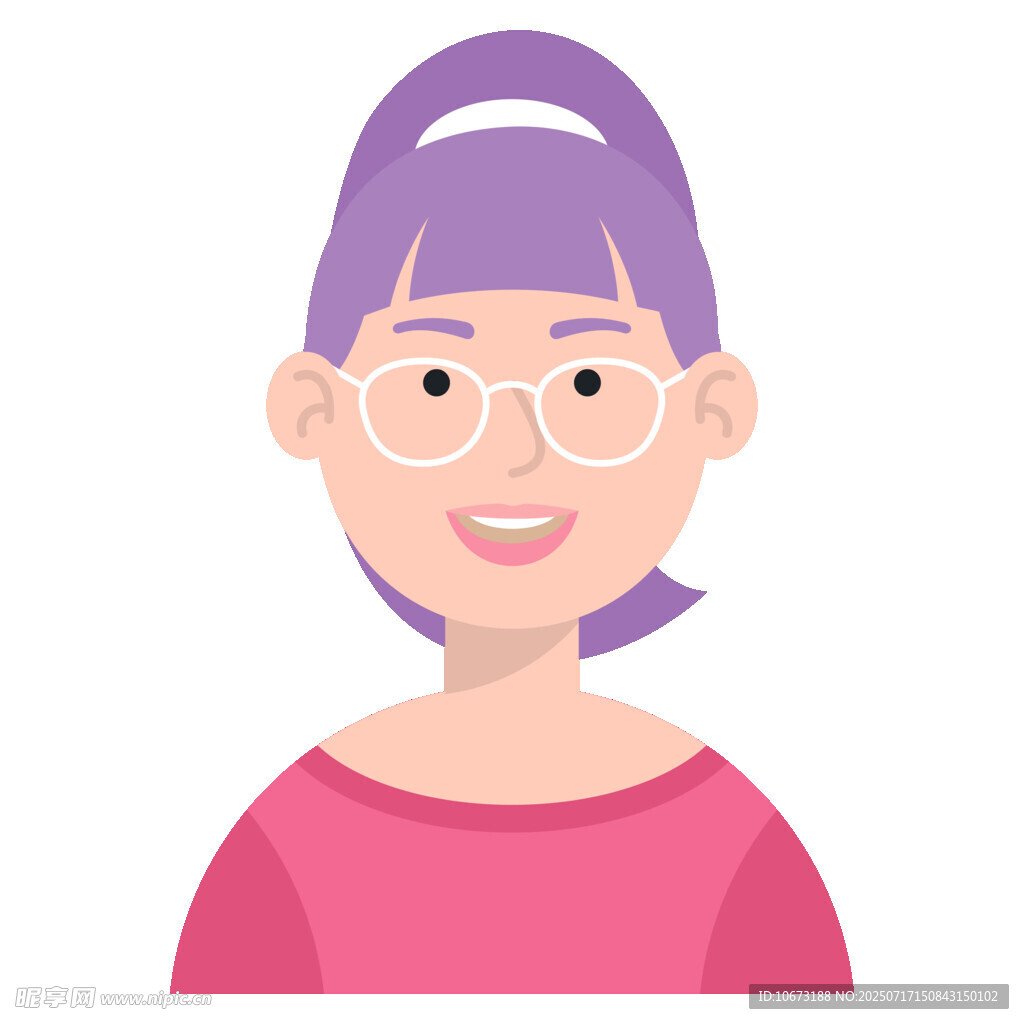 戴眼镜的微笑女士