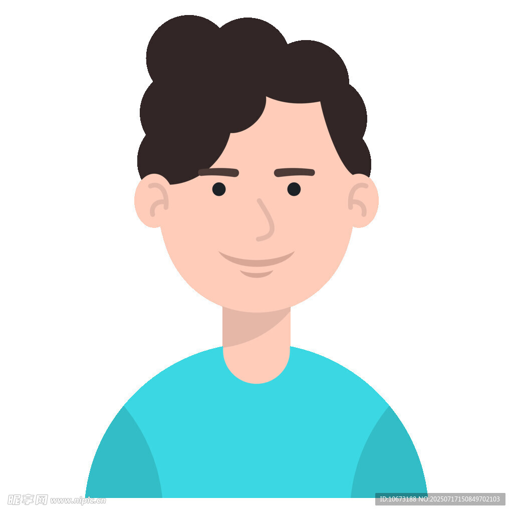微笑蓝衣男子头像