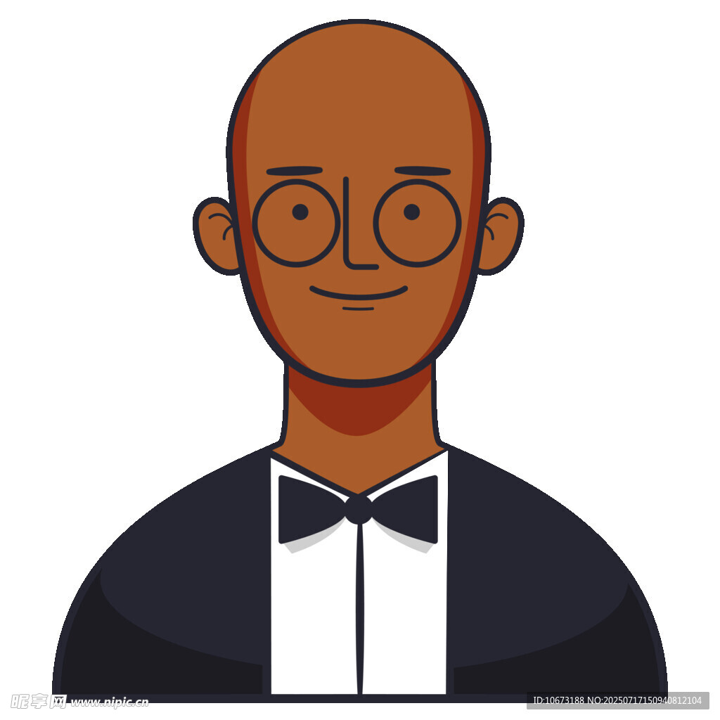 戴眼镜的西装领结男士