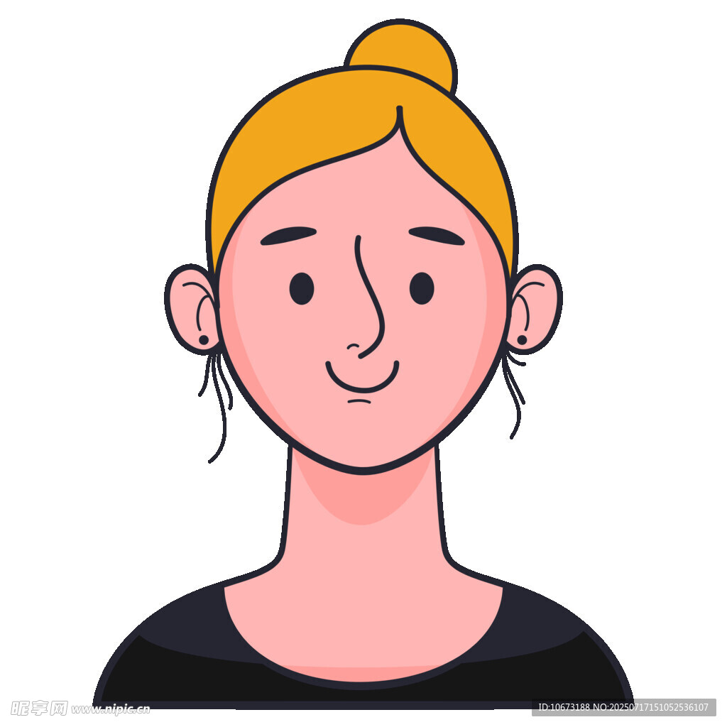 微笑金发女子头像