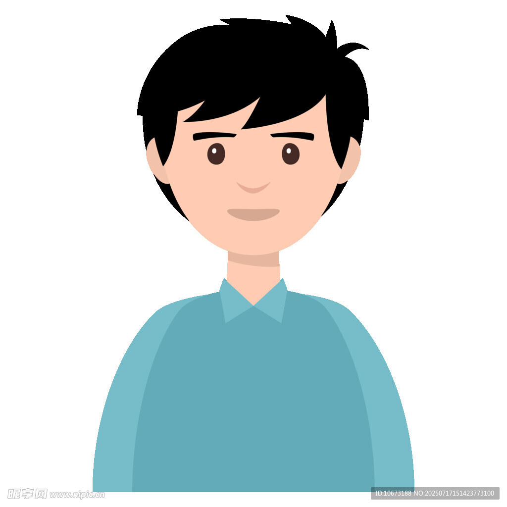 蓝色上衣男性头像