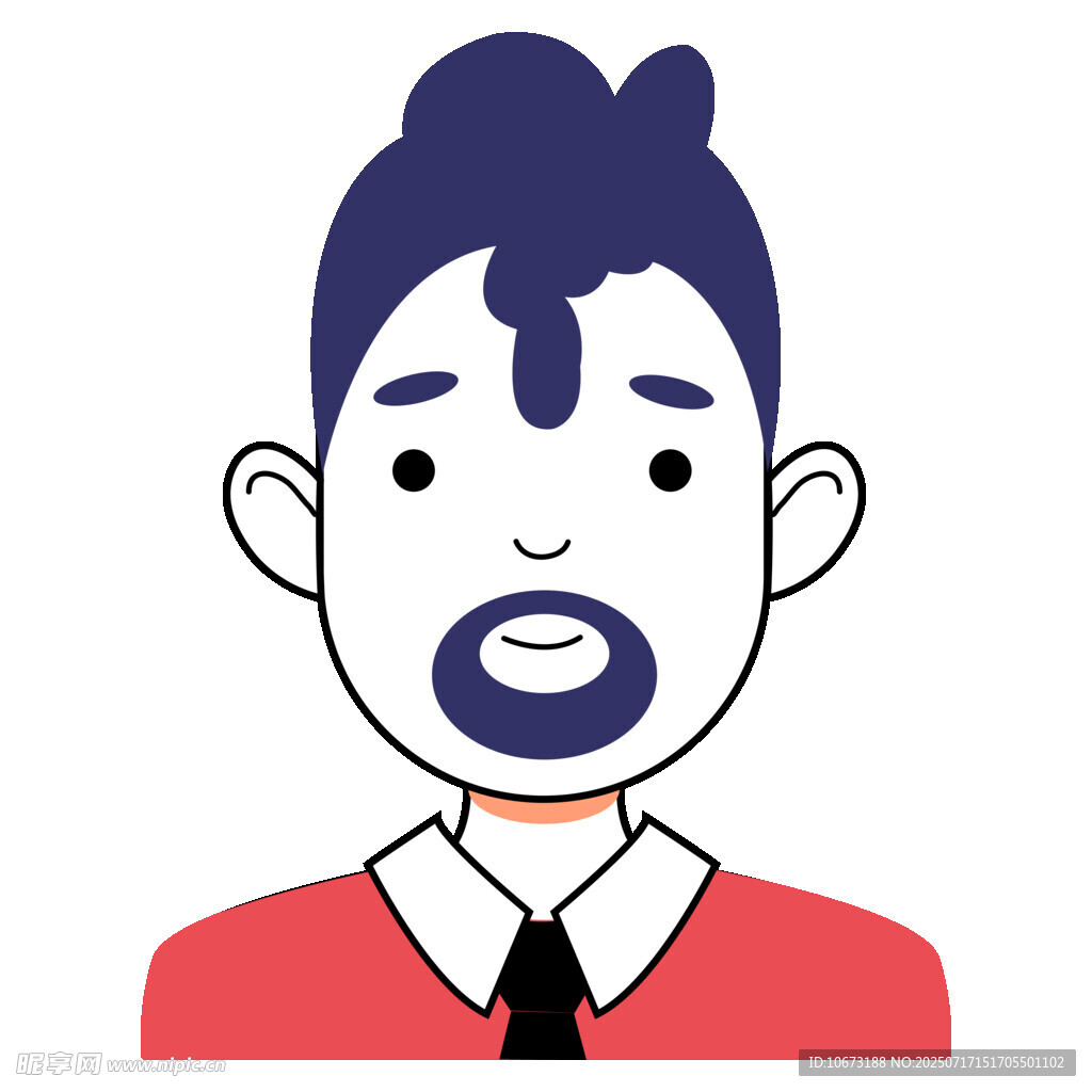 卡通风格男性头像