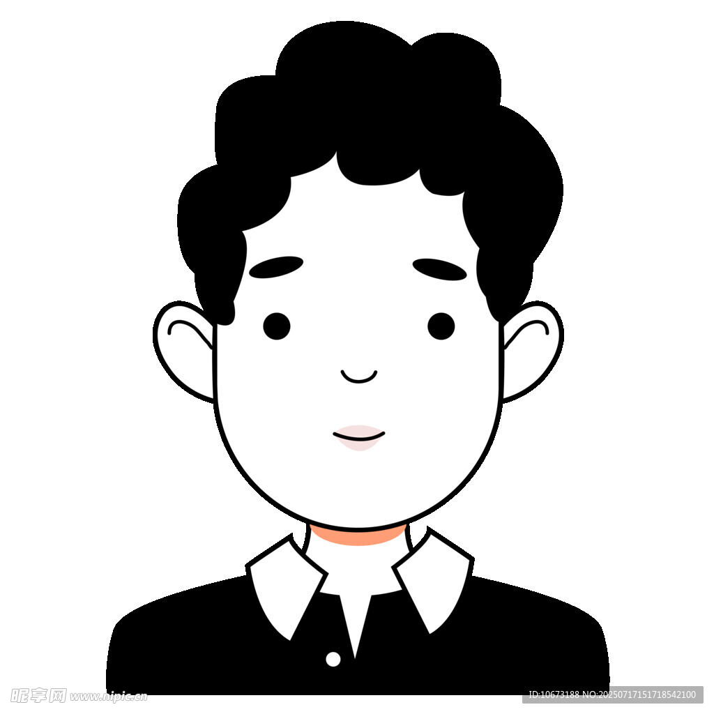 卡通风格男士头像