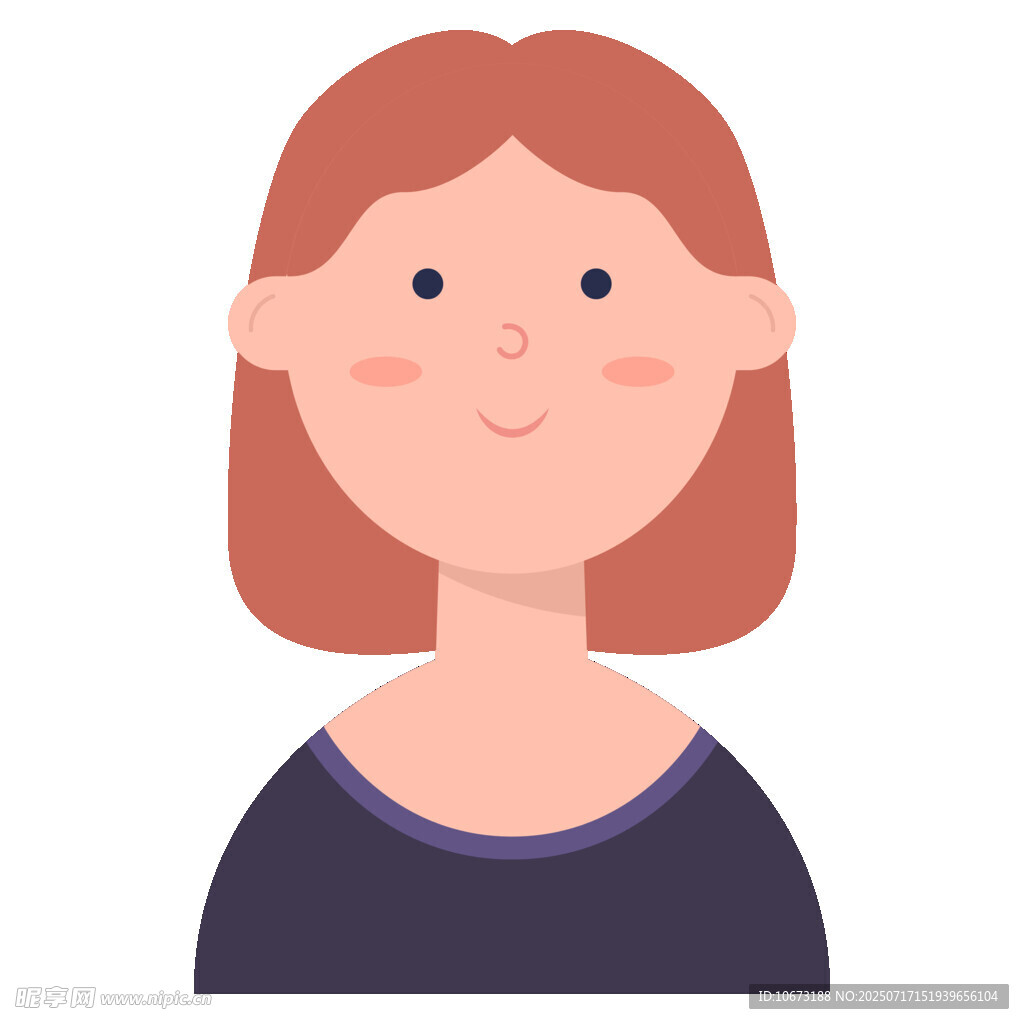 红发微笑女性头像