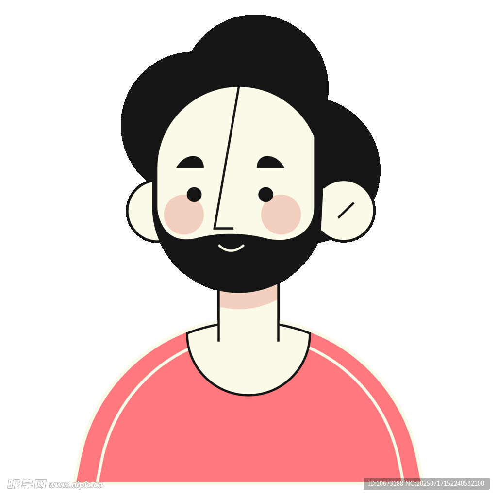 卡通风格男子头像