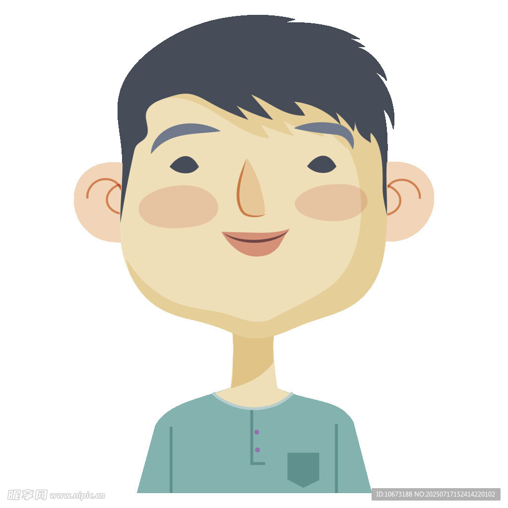 微笑的短发男孩