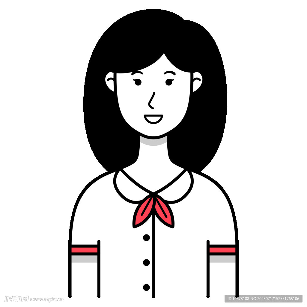 穿制服的短发女生