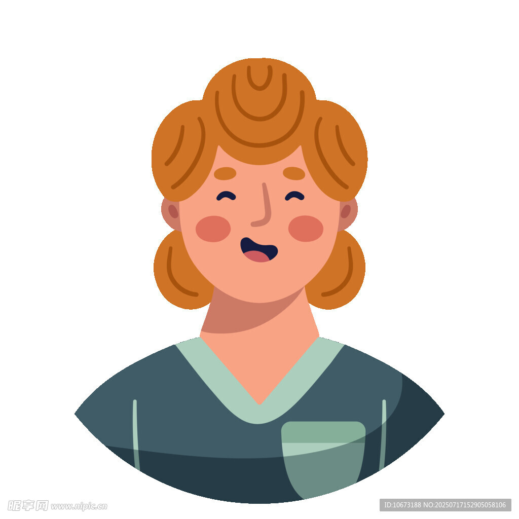 微笑的红发女性医护人员