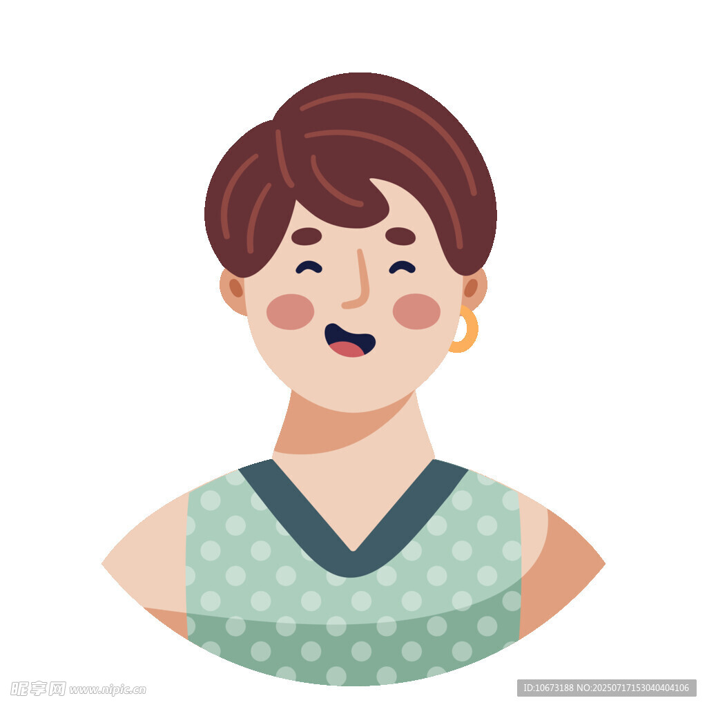 微笑的短发女士