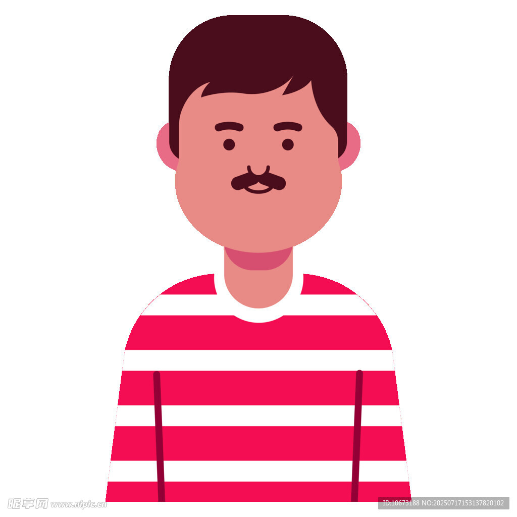 穿条纹衣的男子头像
