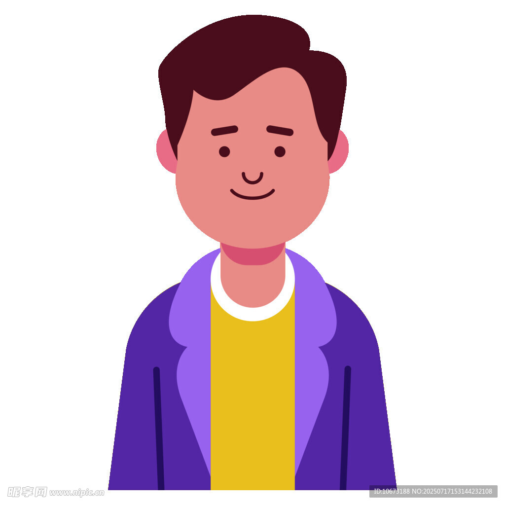 微笑男士卡通形象