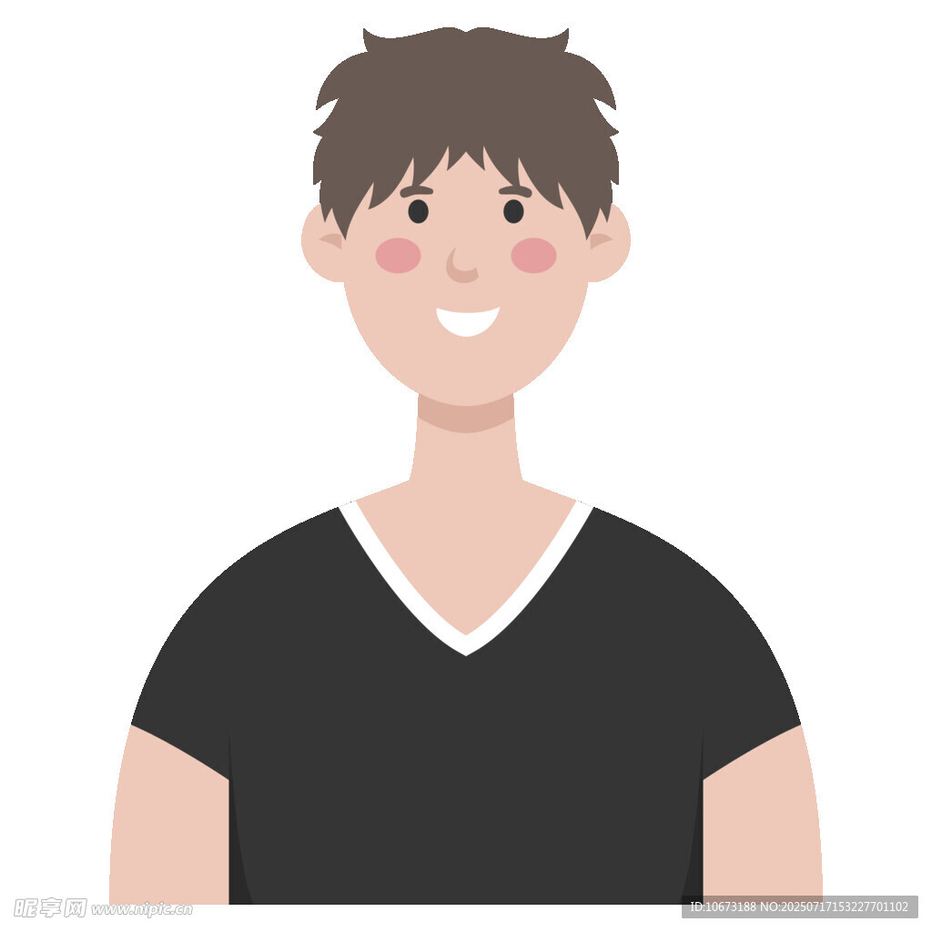 微笑男士头像