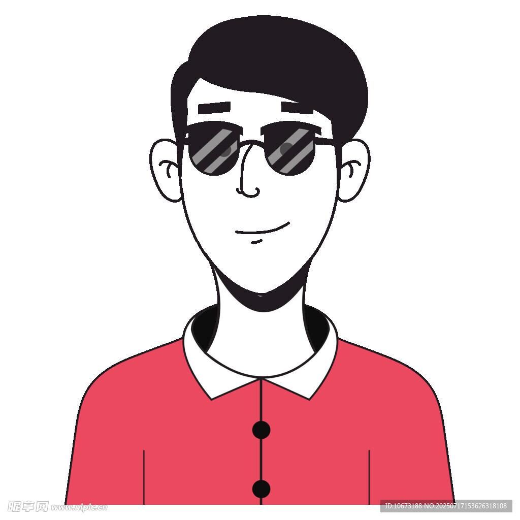 戴墨镜的红衣男子头像