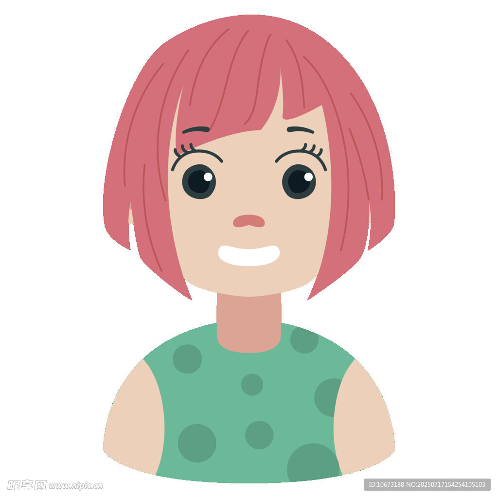 红发女孩头像