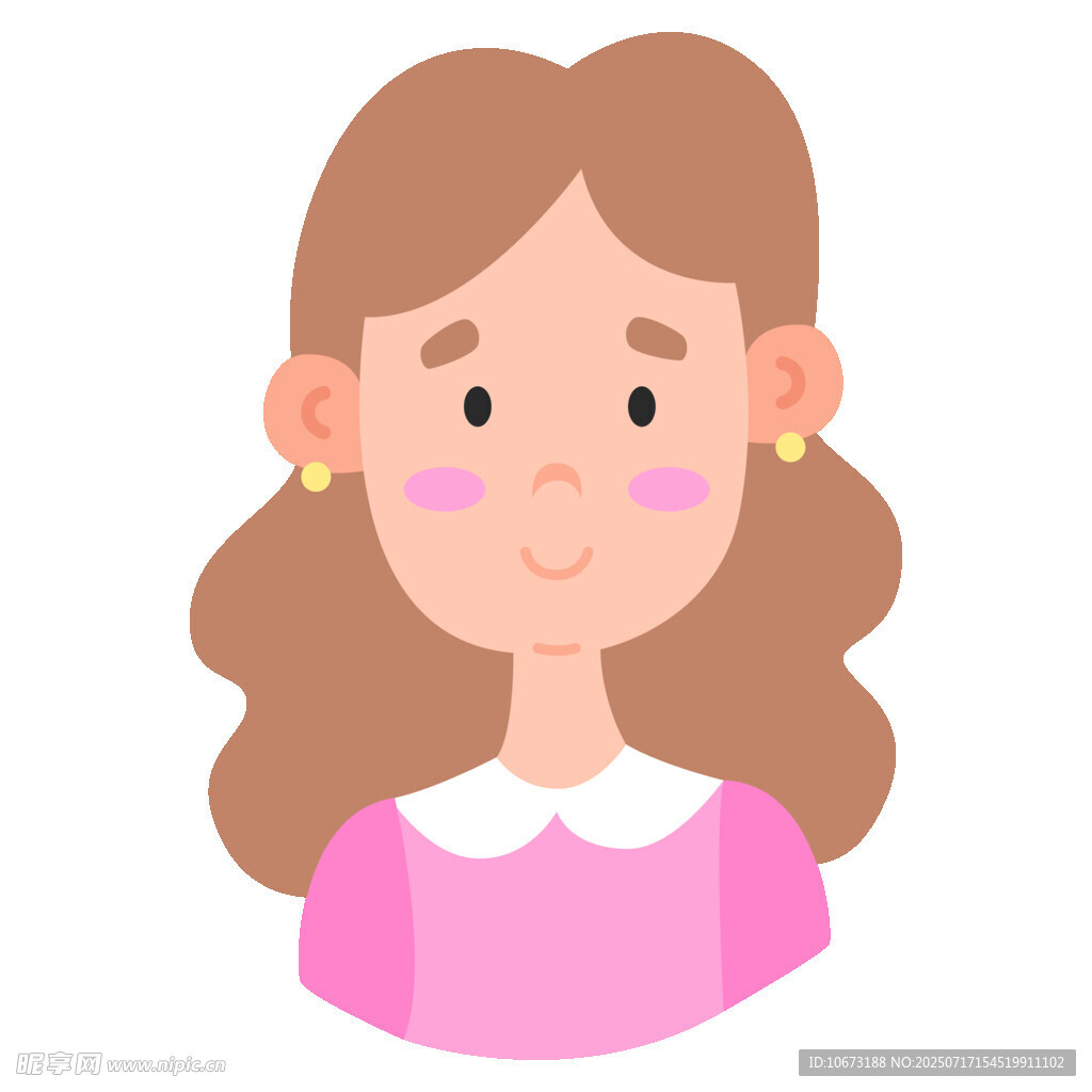 可爱卷发女孩头像