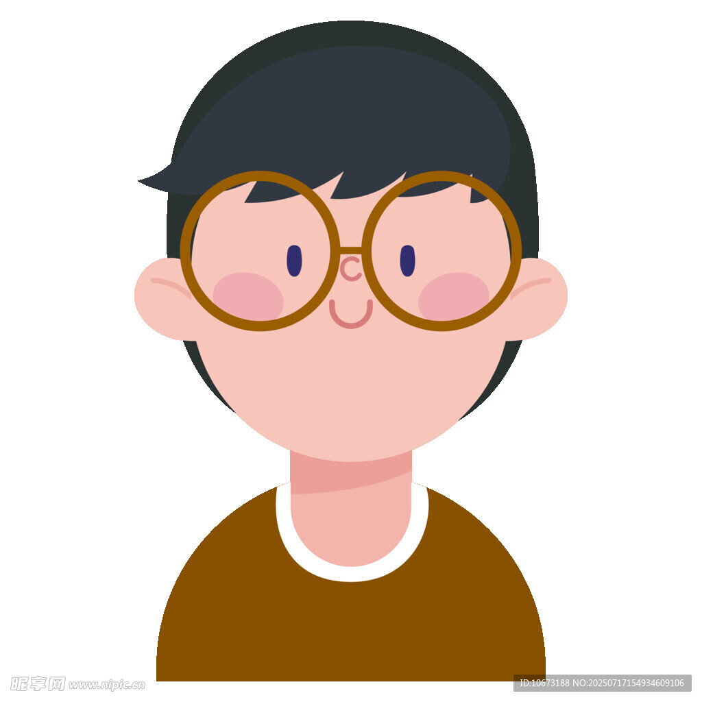 戴眼镜的卡通人物形象