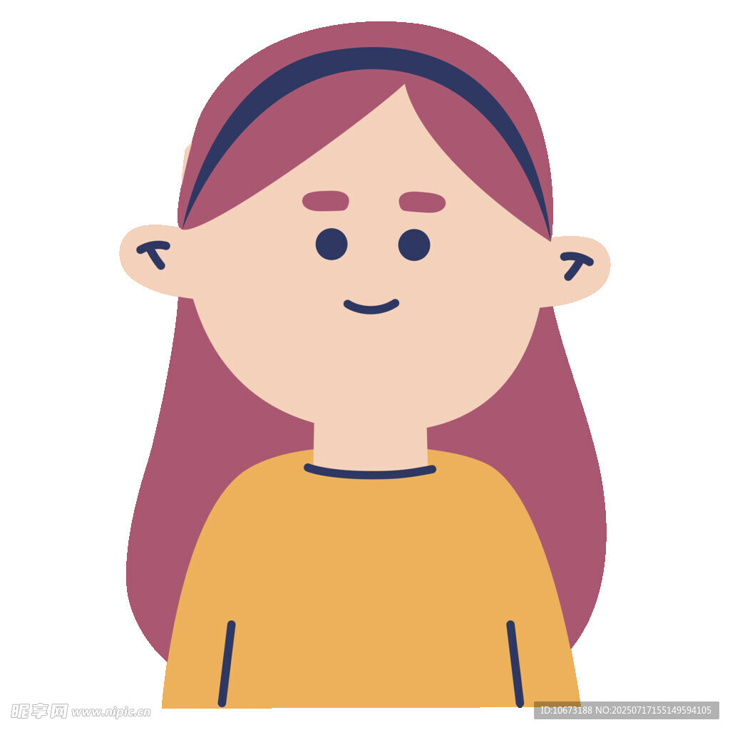 微笑的长发女孩