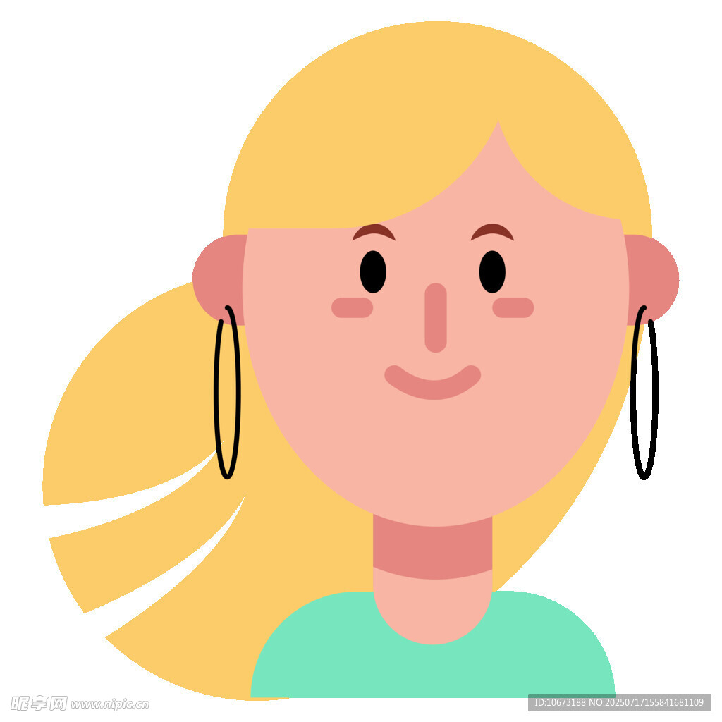 微笑金发女子头像