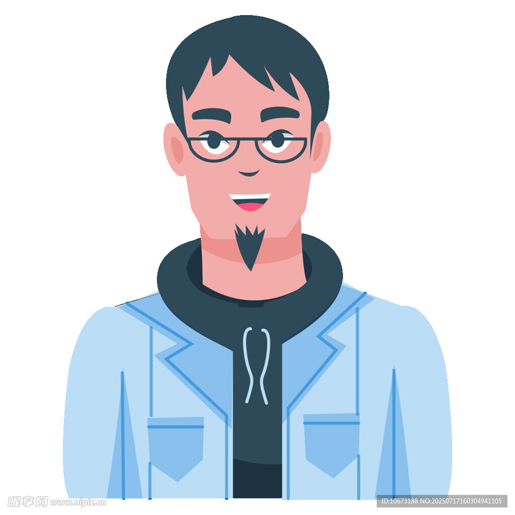 戴眼镜的休闲风男子