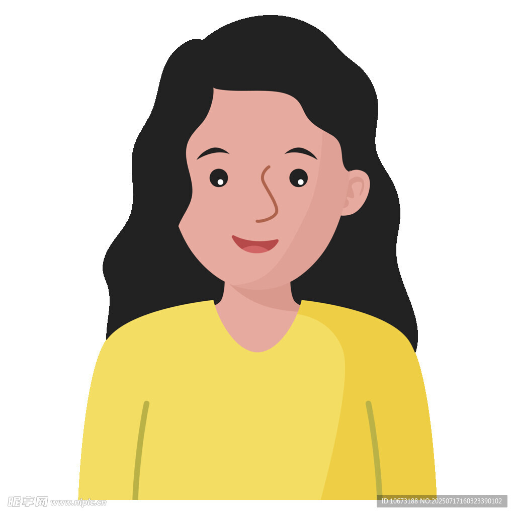 穿黄衣的微笑女性